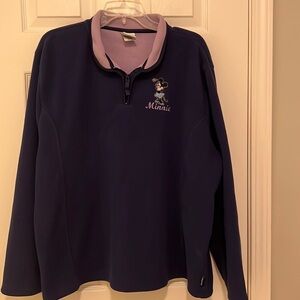 Disney Store Exclusive embroidered Minnie zippered pullover  Size XXL